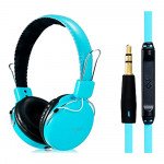 Wholesale V9 Dynamic Stereo Headphone with Mic Remote (Sky Blue)